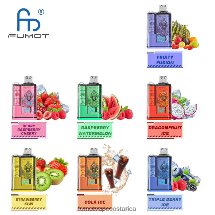 Fumot Tech - Fumot Crystal 12000 caja de vapeo desechable - 20ml (1 pieza) P8Z6F6260 arándano en hielo