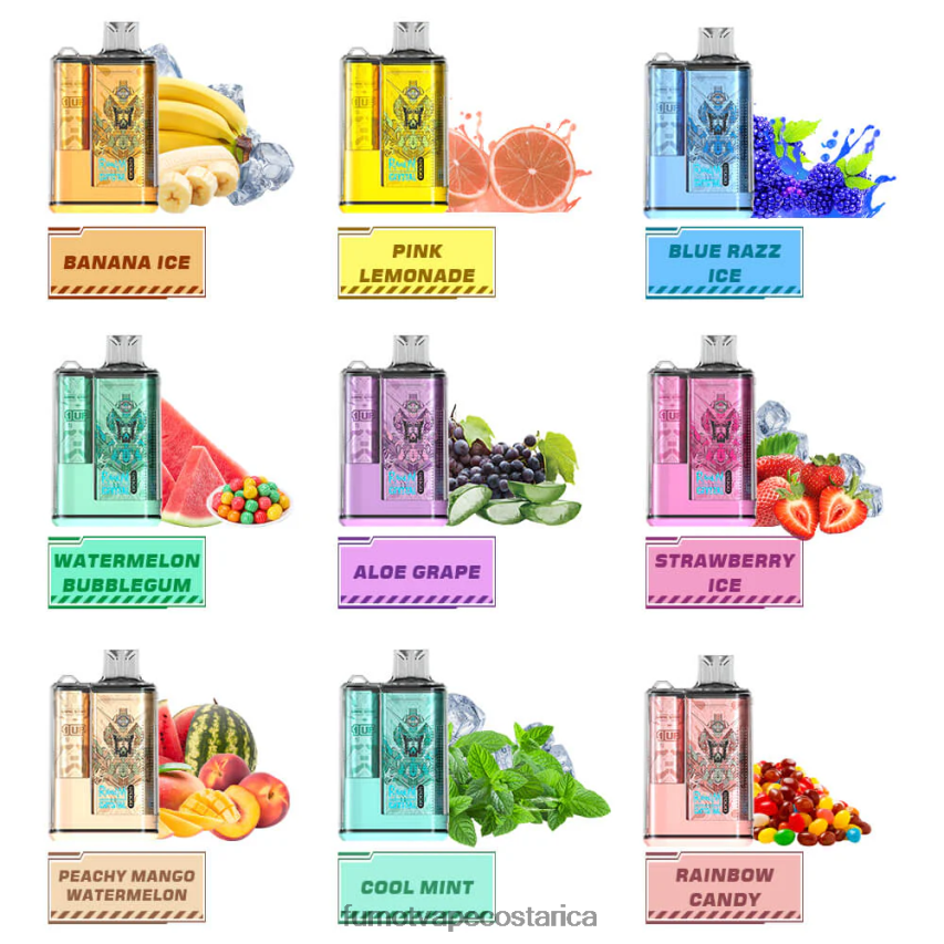 Fumot Vape Sabores - Fumot Crystal 12000 caja de vapeo desechable - 20ml (1 pieza) P8Z6F6253 explosión de manzana y baya
