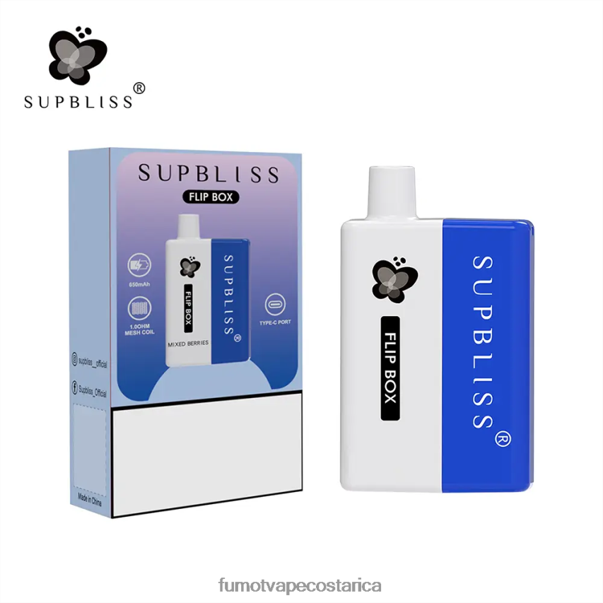 Fumot Vape Sabores - Fumot Supbliss Flip kit de vapeo reemplazable box 6000 - 10ml (1 pieza) P8Z6F6333 uva cereza