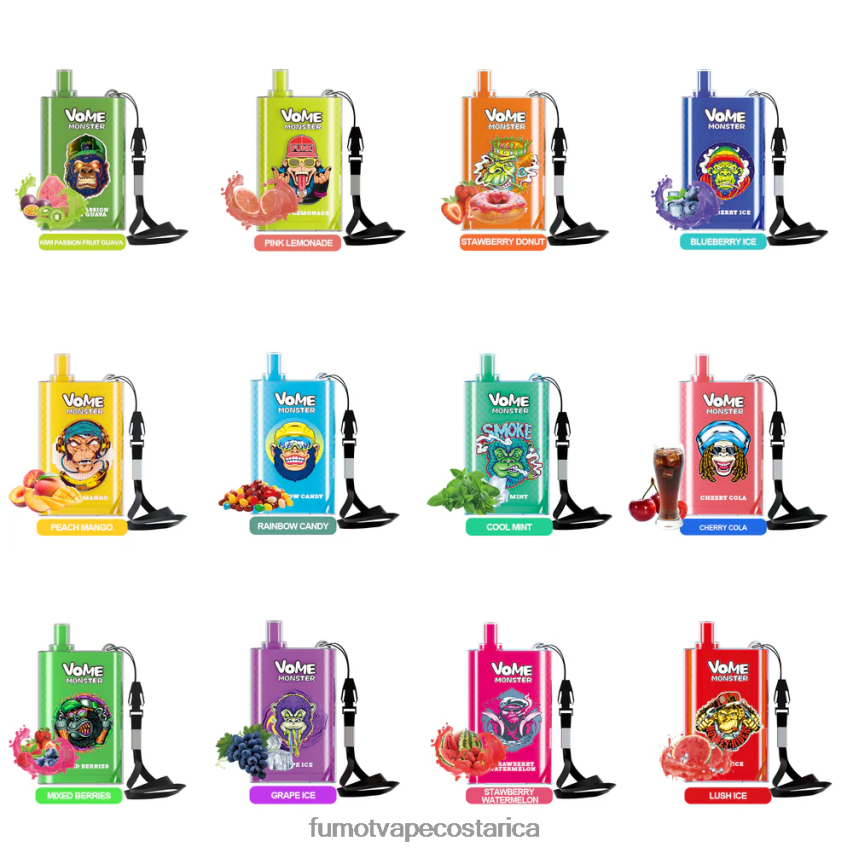 Fumot Disposable Vape - Fumot Vome Monster Dispositivo de vapeo desechable 10000 - 20 ml (1 pieza) P8Z6F6435 caramelo arcoiris