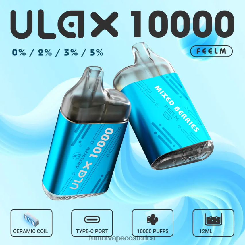 Fumot Disposable Vape - Fumot Movkin Ulax 10000 cápsulas de vapeo desechables - 12 ml (1 pieza) P8Z6F6305 arándano en hielo