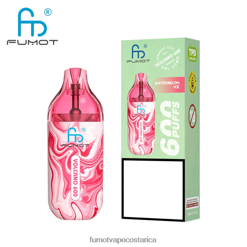 Fumot Vape Precio - Fumot Volcano Vape desechable compatible con 600 tpd - 2 ml (juego de 3 piezas) P8Z6F6302 arándano en hielo