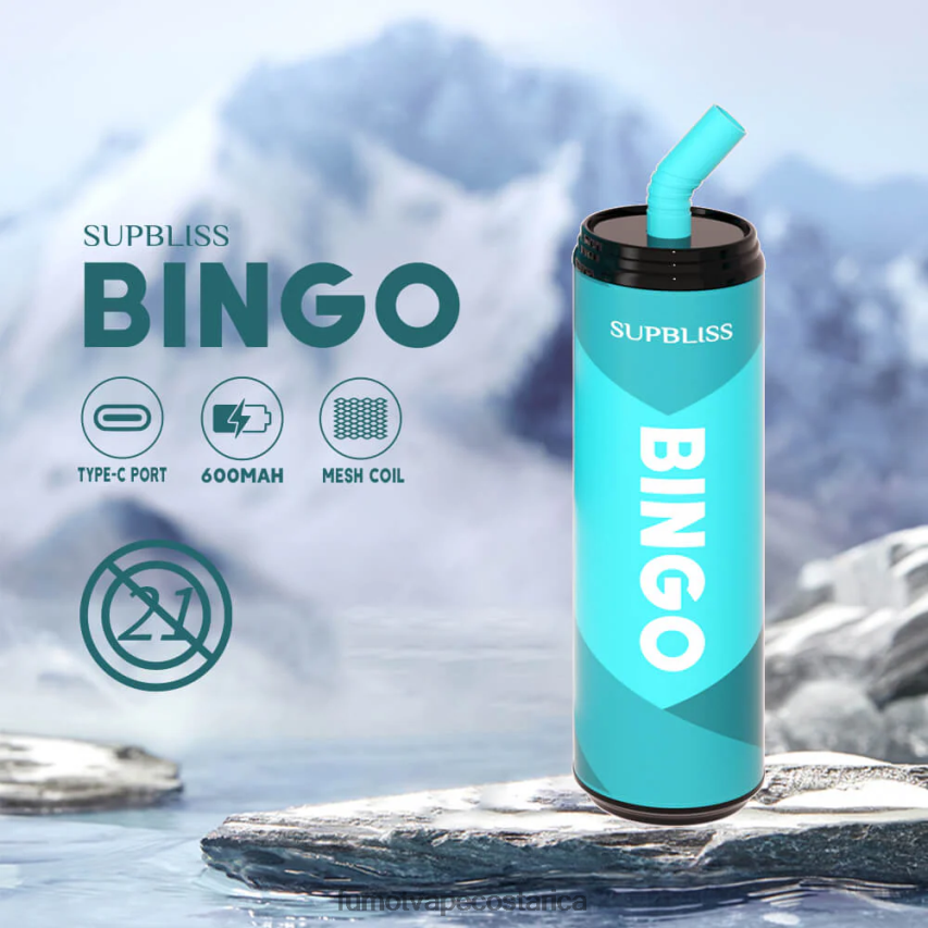 Fumot Disposable Vape - Fumot Supbliss Bingo 9000 bolígrafo vapeador desechable (1 pieza) - 18 ml P8Z6F6465 frambuesa arándano