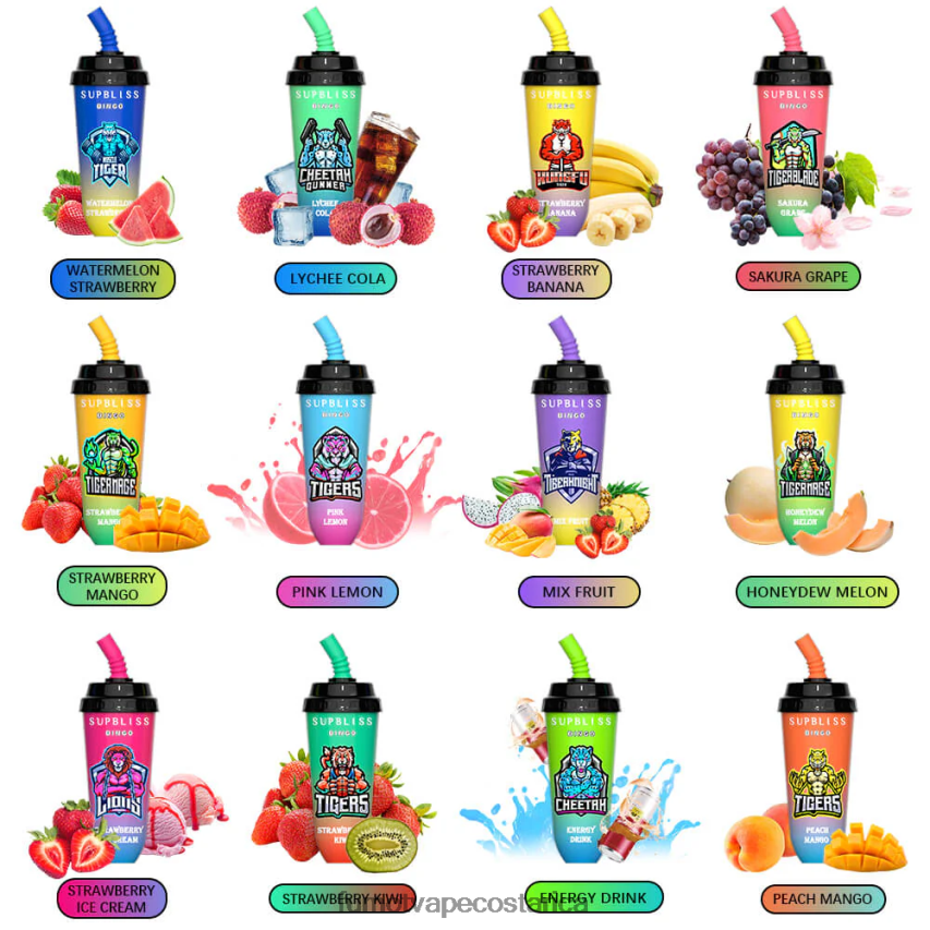 Fumot Store - Fumot Supbliss Bingo Dispositivo de vapeo desechable 8000 de 16 ml (1 pieza) P8Z6F6406 uva sakura