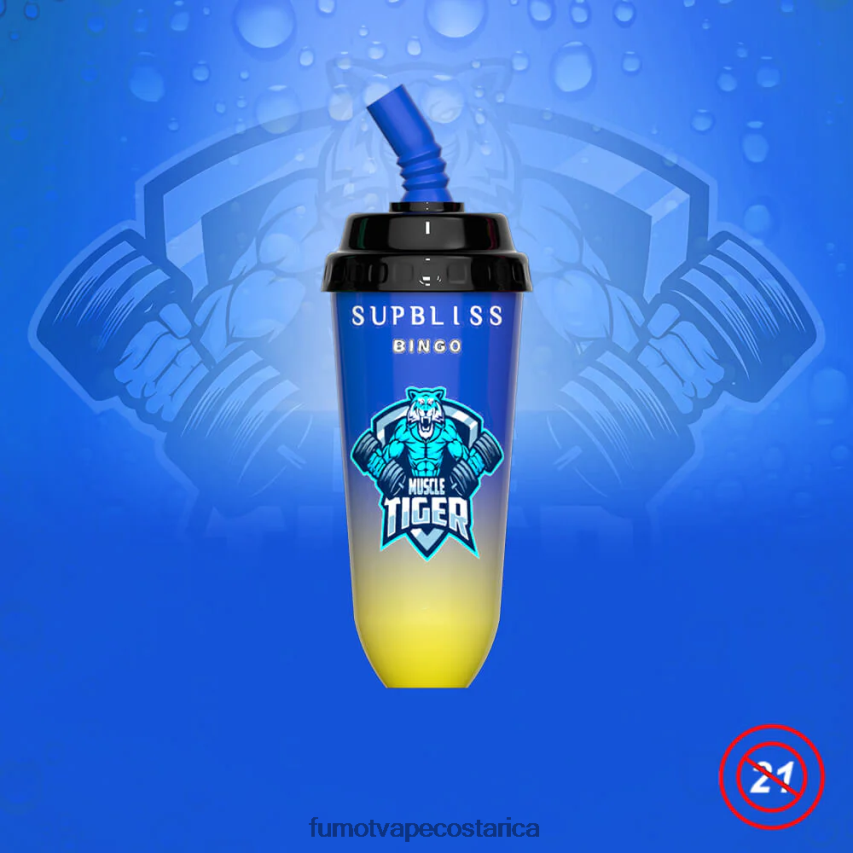 Fumot Vape Sabores - Fumot Supbliss Bingo Dispositivo de vapeo desechable 8000 - 16 ml (1 pieza) P8Z6F6393 arándano