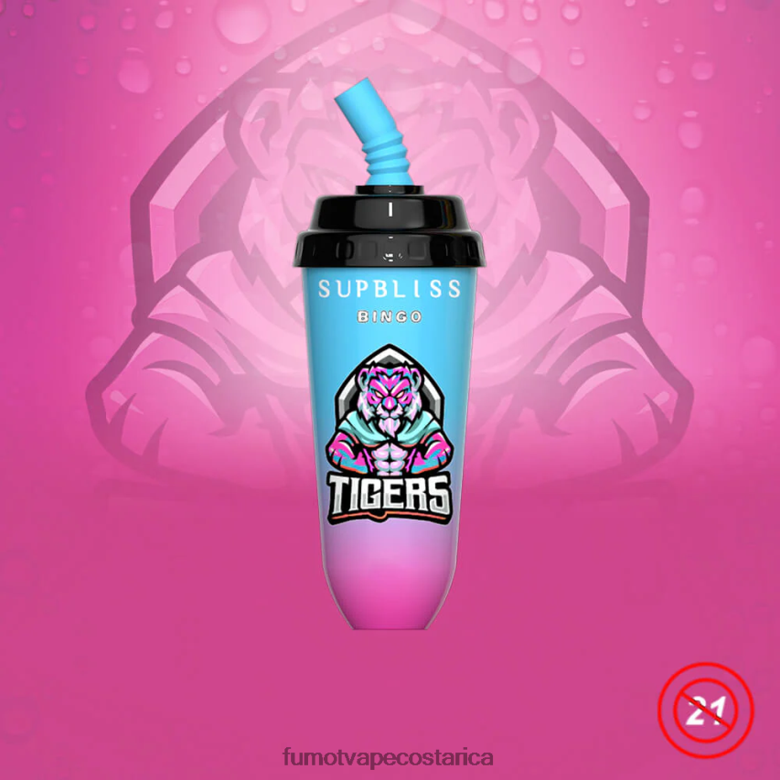 Fumot Vape Sabores - Fumot Supbliss Bingo Dispositivo de vapeo desechable 8000 - 16 ml (1 pieza) P8Z6F6393 arándano