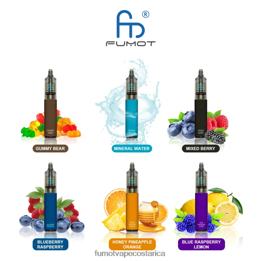 Fumot Disposable Vape - Fumot DTL bolígrafo vapeador desechable 9000- 18ml (1 pieza) P8Z6F6375 miel piña naranja
