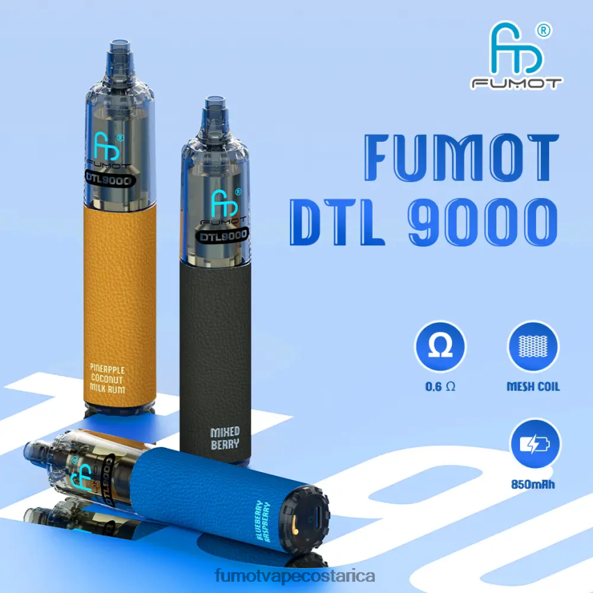 Fumot Disposable Vape - Fumot DTL bolígrafo vapeador desechable 9000- 18ml (1 pieza) P8Z6F6375 miel piña naranja