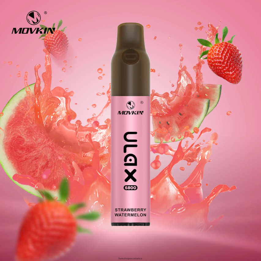 Fumot Vape Flavors - Fumot Movkin Ulax Vape desechable 6800, bobina de cerámica - 8 ml (1 pieza) P8Z6F6329 sandia fresa