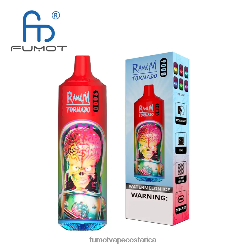 Fumot Disposable Vape - Fumot Tornado bolígrafo vapeador desechable 9000 - 18ml (1 pieza) P8Z6F645 chicle de fresa sandía