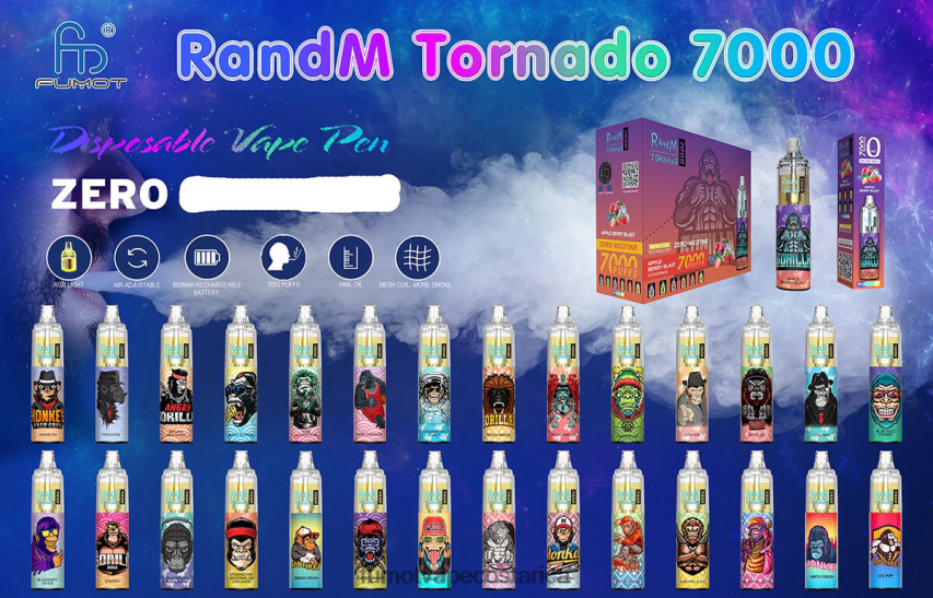 Fumot Tech - Fumot Tornado 7000 vapeador desechable 0% - 14ml (1 pieza) P8Z6F6550 vimto aplastar