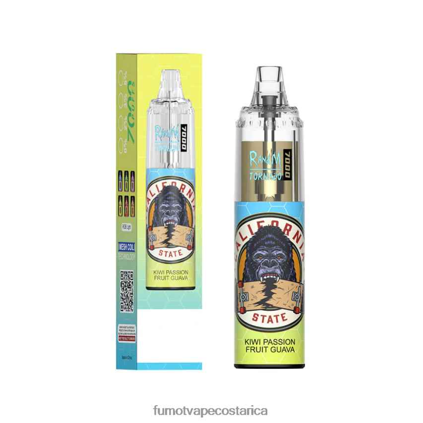 Fumot Tech - Fumot Tornado Pluma vaporizador desechable 7000 - 14 ml (1 pieza) P8Z6F680 kiwi maracuyá guayaba