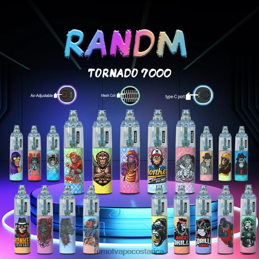 Fumot Tech - Fumot Tornado Pluma vaporizador desechable 7000 de 14 ml (1 pieza) P8Z6F690 hielo de piña