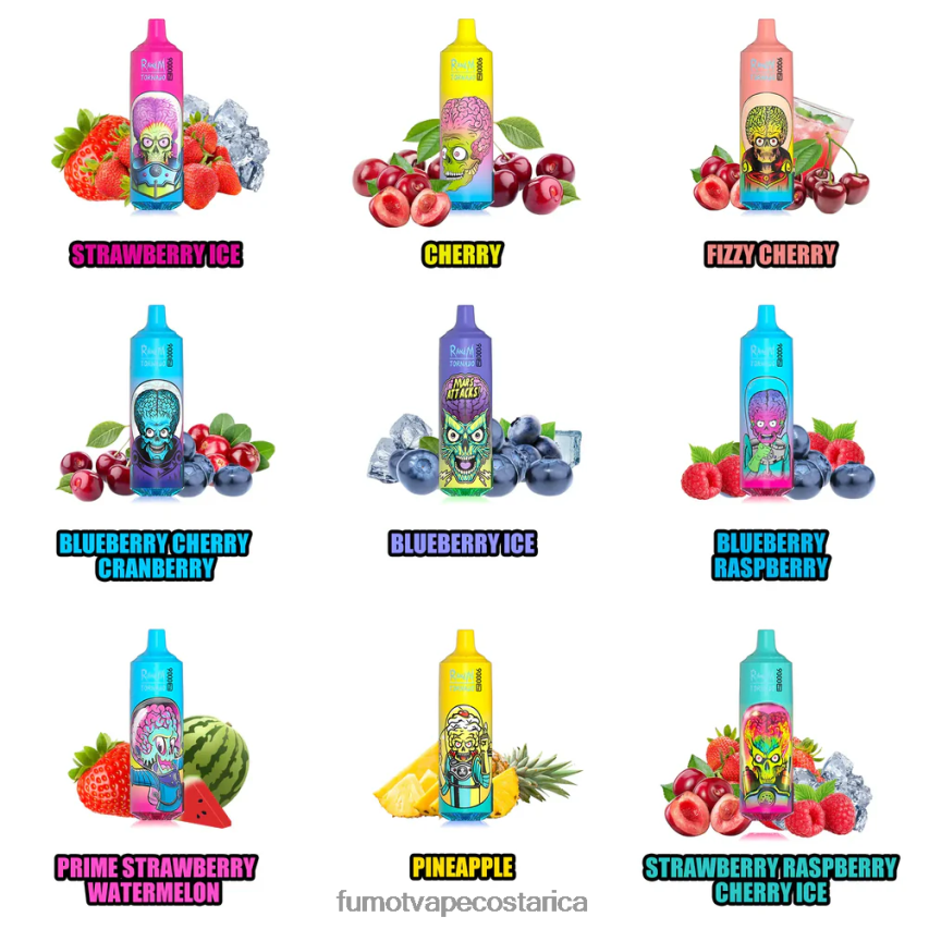 Fumot Tech - Fumot Tornado Vape desechable 9000 pro - 18 ml (1 pieza) P8Z6F6210 cereza