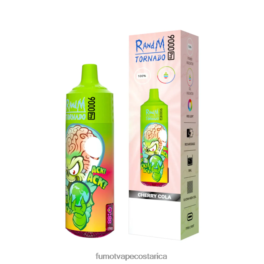Fumot Tech - Fumot Tornado Vape desechable 9000 pro - 18 ml (1 pieza) P8Z6F6210 cereza