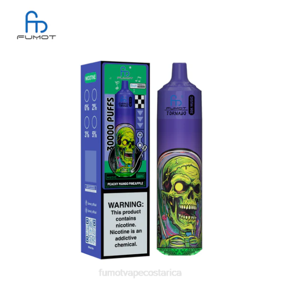 Fumot Vape Costa Rica - Fumot Tornado Música 30K piña y mango color durazno T2J021