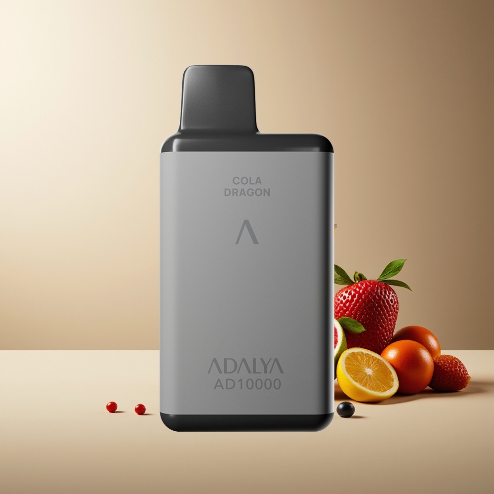 Adalya AD 10000 Bocadas Recargable USB-C Gris Espacial Dragón Cola