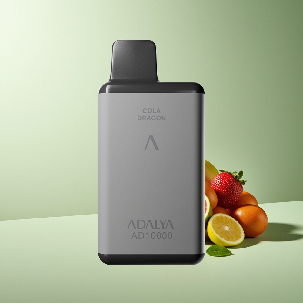 Adalya AD 10000 Puffs Recargable USB-C Gris Espacial Punto de Menta