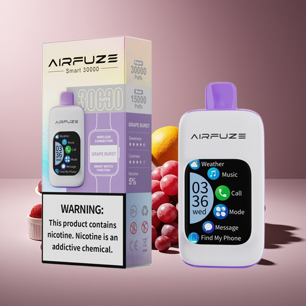 AirFuze Smart 30000 Pufadas Pantalla Táctil Uva Explosión