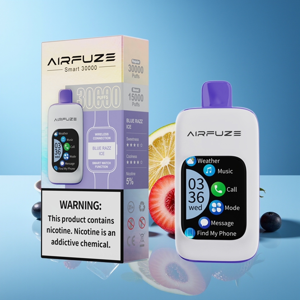 AirFuze Smart 30000 Puffs Pantalla Táctil Blue Razz Ice