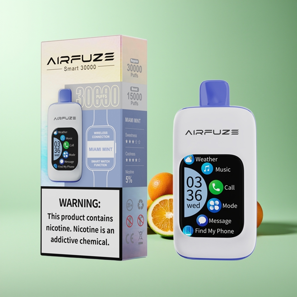 AirFuze Smart 30000 Puffs TFT Tactil Miami Menta