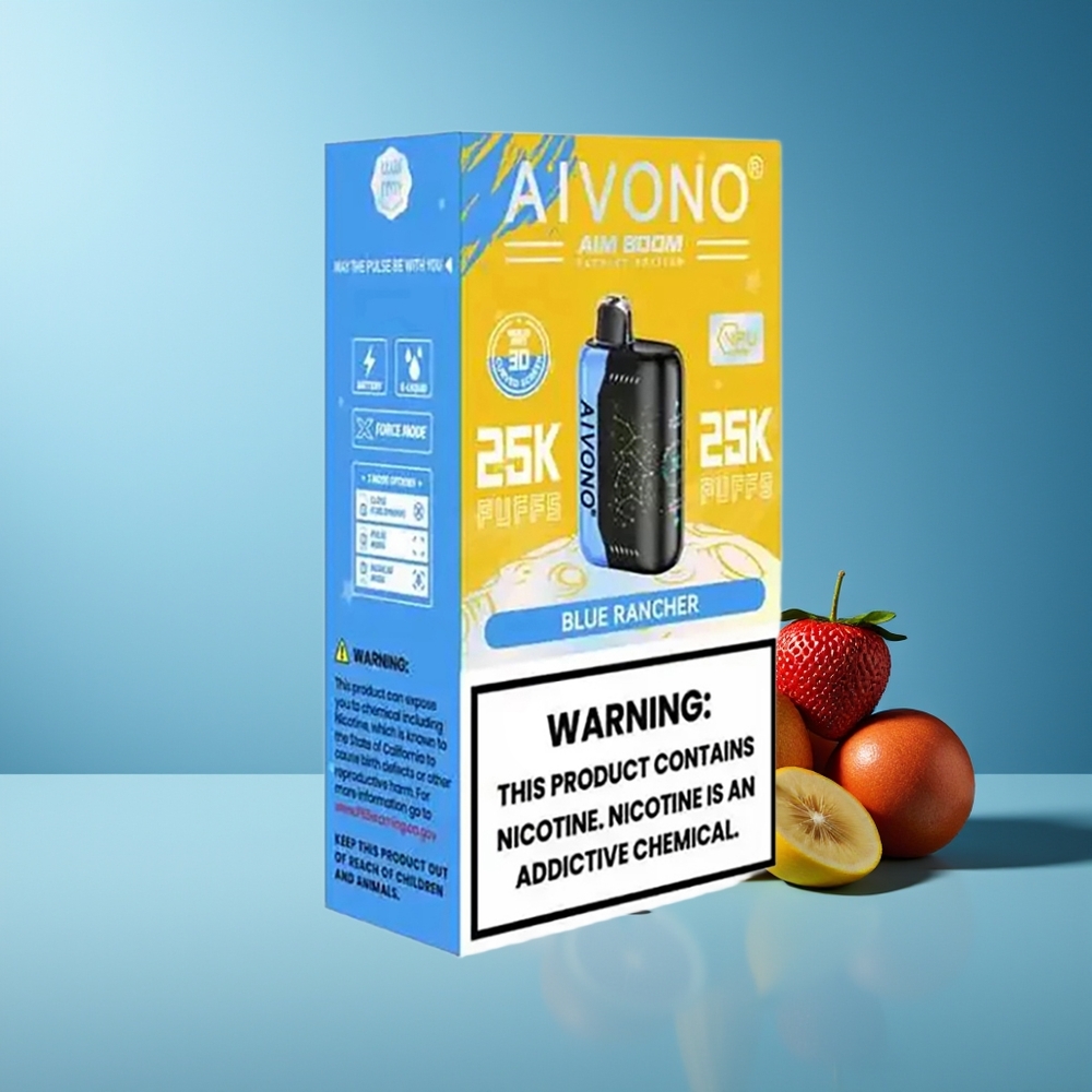 Aivono Aim Boom 25000 Puffs 28ml 650mAh Tipo-C Azul Caramelo Ácido