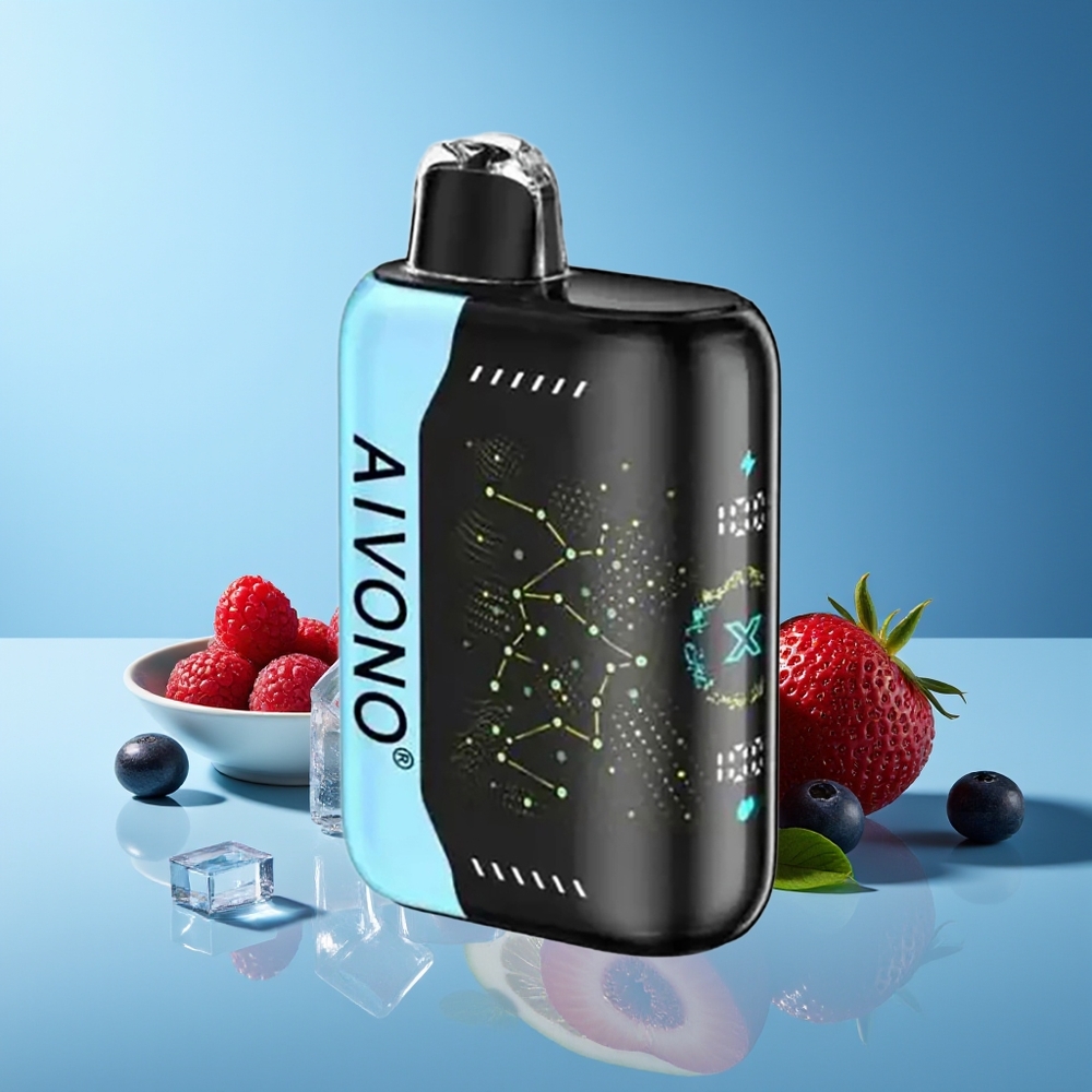 Aivono Aim Boom 25000 Puffs 28ml 650mAh Tipo-C Azul Frambuesa Hielo