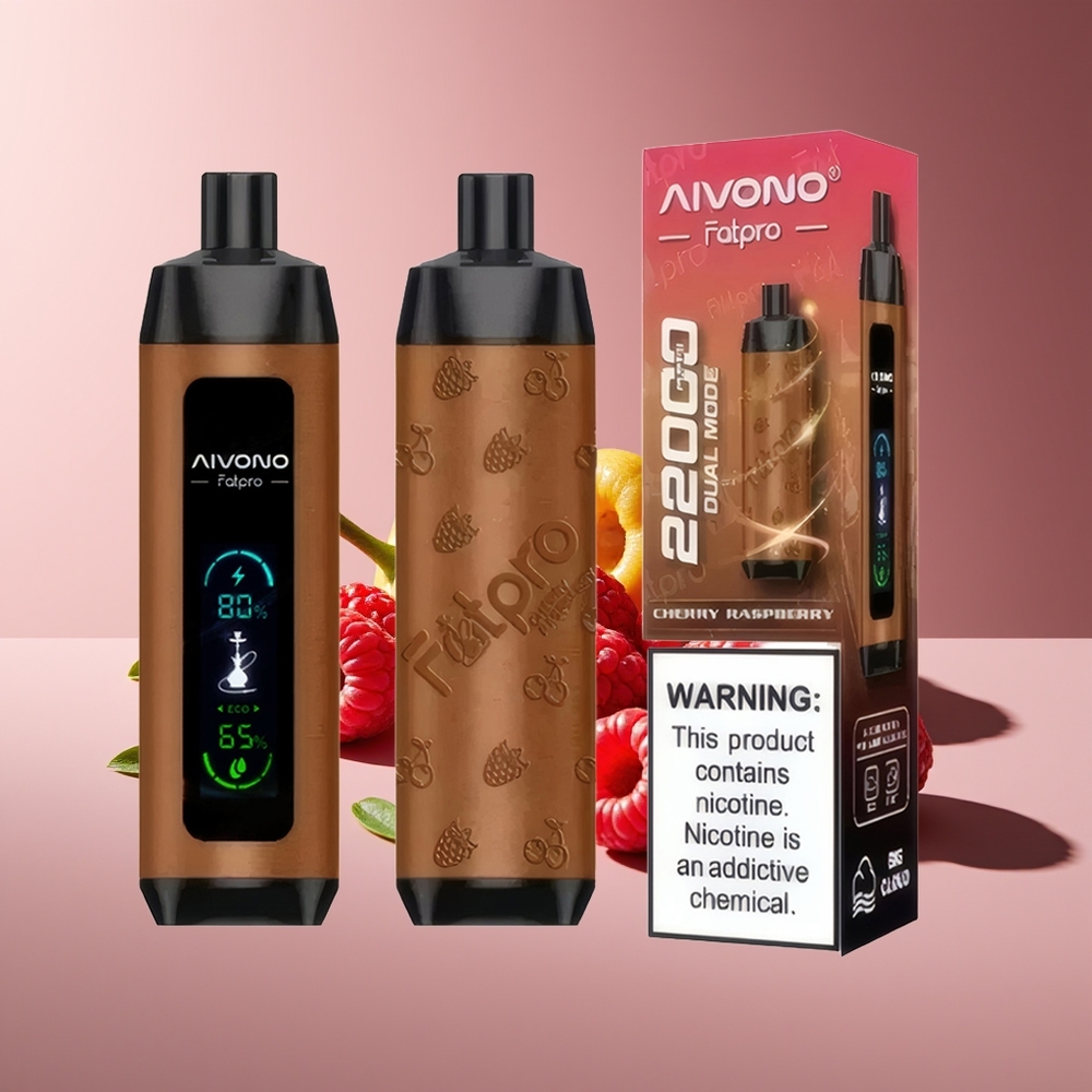 Aivono Aim Fatpro 22000 Puffs 28ml Recargable 0.6 ohm Dual Modes Cereza Frambuesa