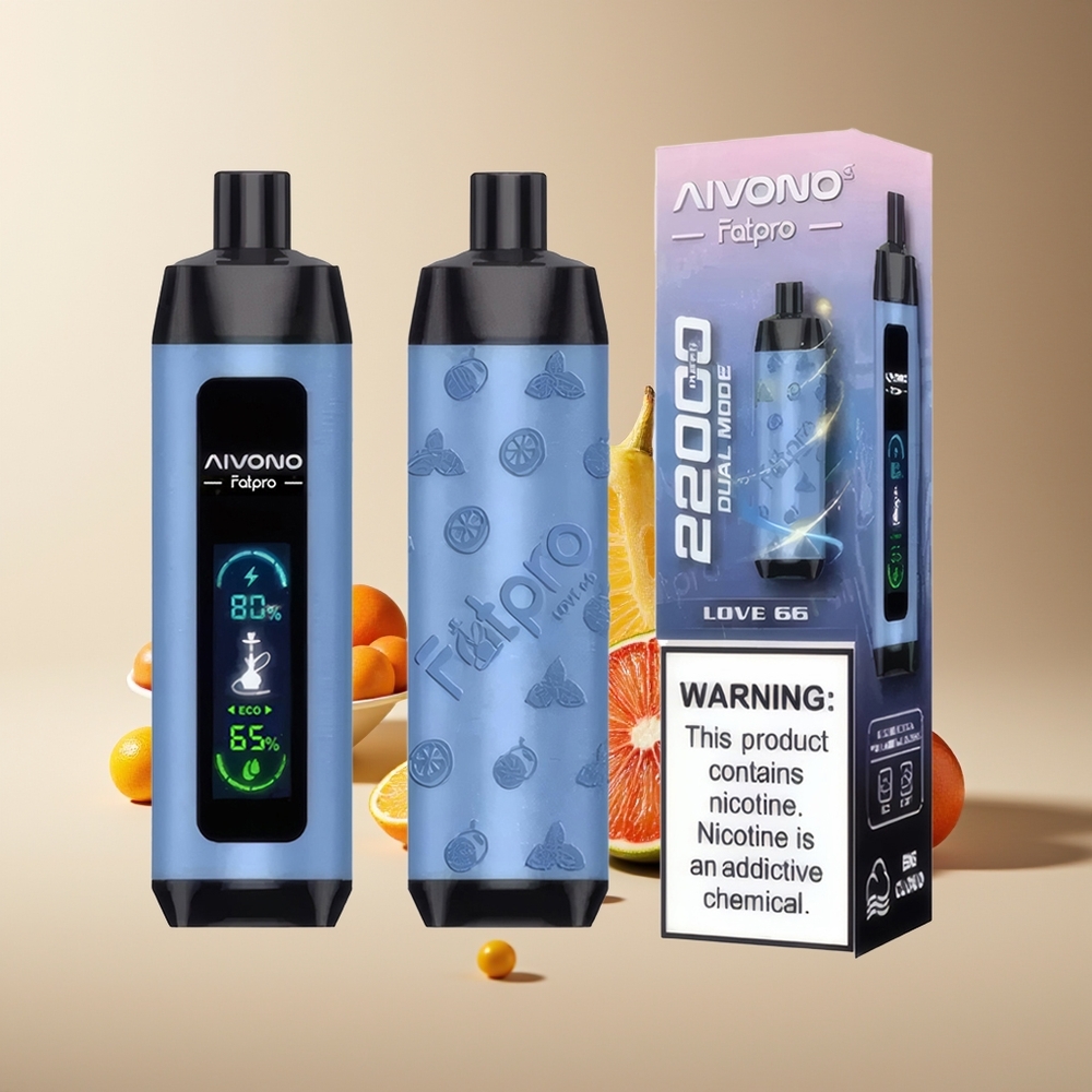Aivono Aim Fatpro 22000 Puffs Recargable 28ml 5% Nicotina Sabores 10 Amor 66
