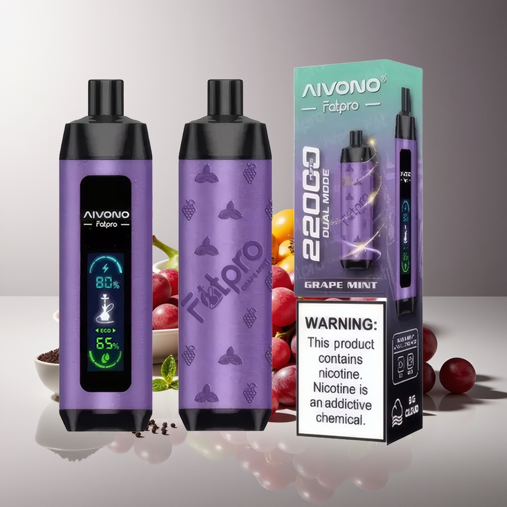 Aivono Aim Fatpro 22000 Puffs Recargable 28ml Uva Menta