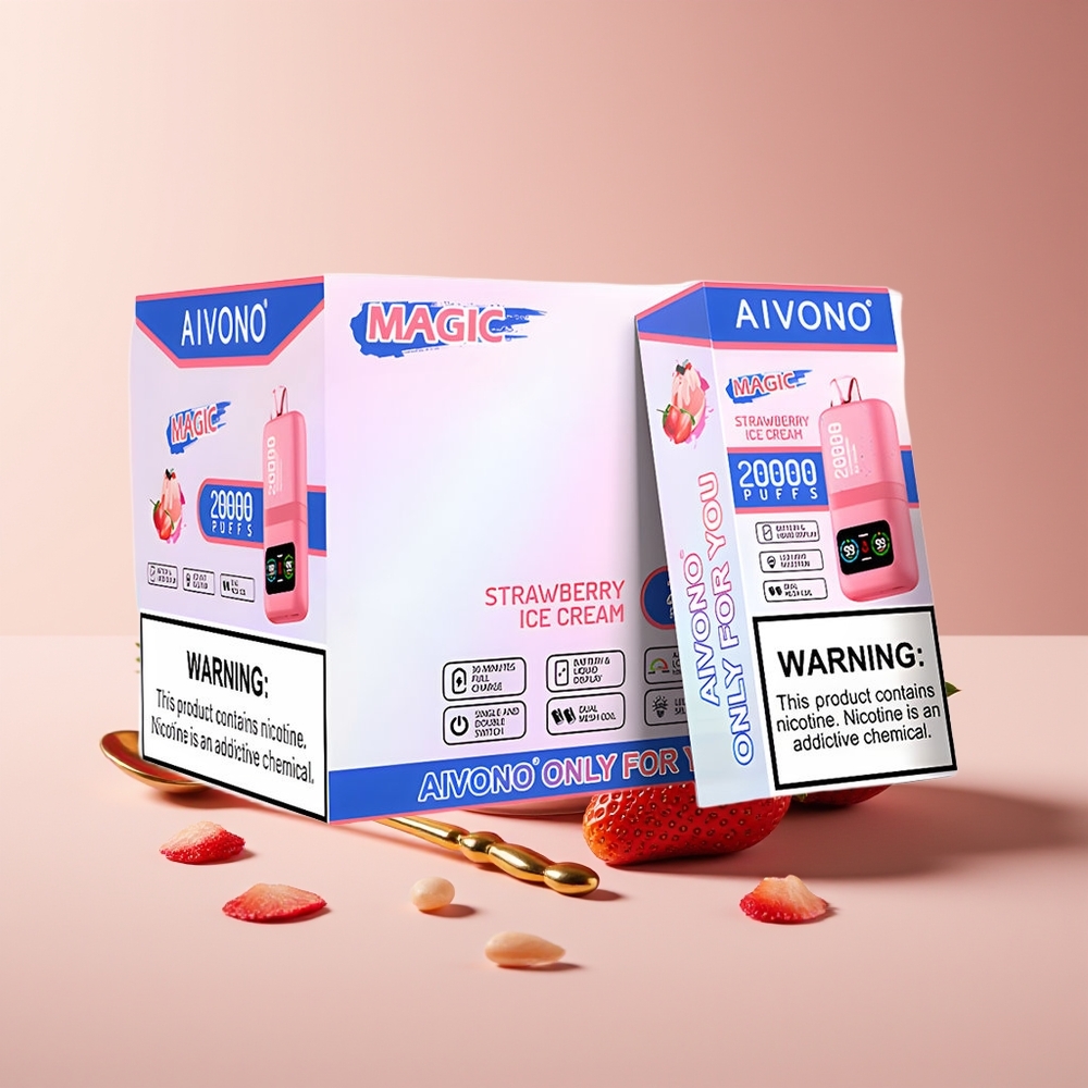 Aivono Aim Magic 20000 Puffs Recargable Tipo-C Fresa Helado