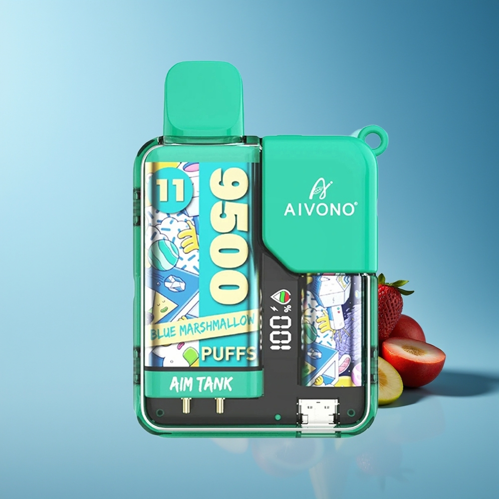 Aivono Aim-Tank 9500 Puffs 18ml LCD Azul Malvavisco