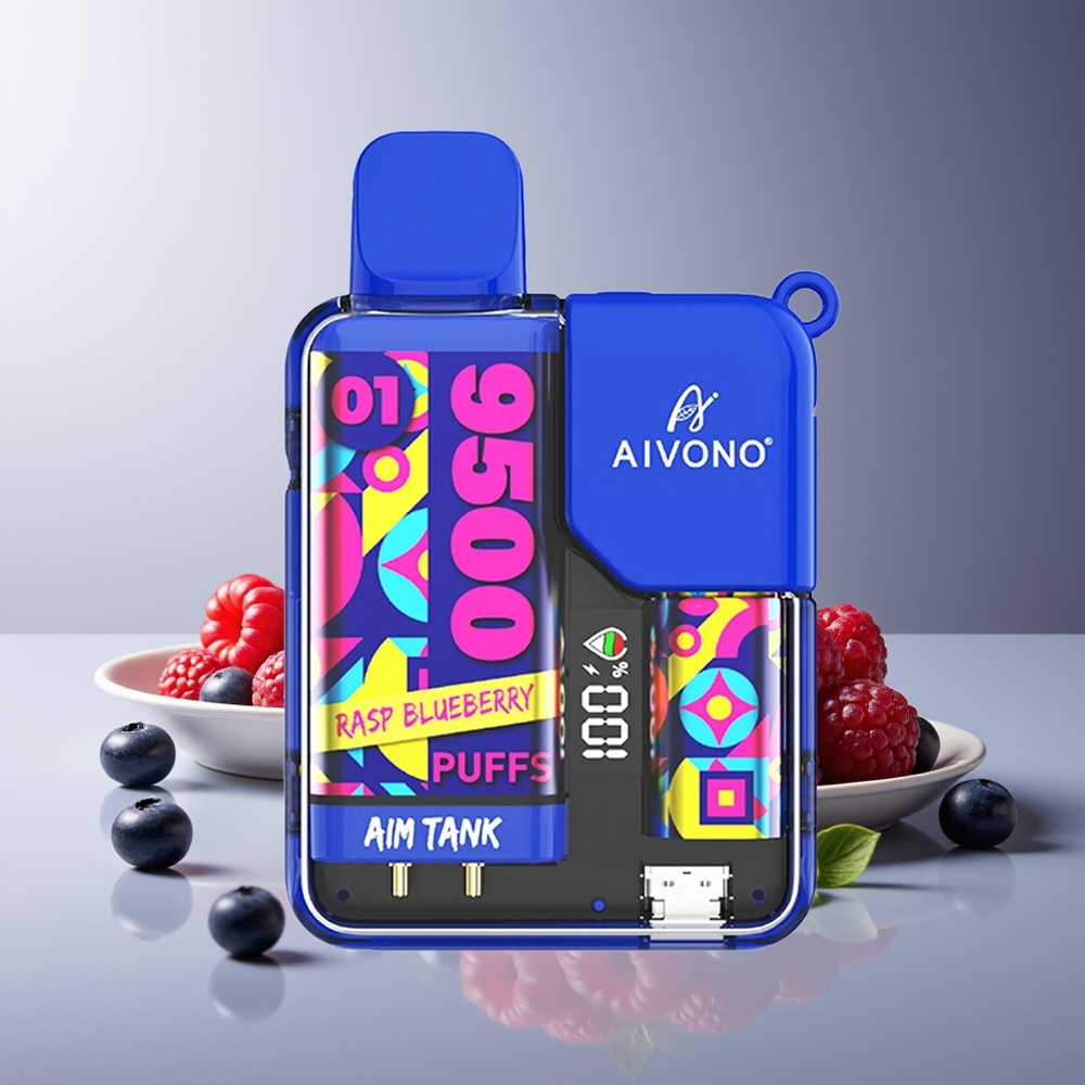 Aivono Aim-Tank 9500 Puffs 18ml LCD Frambuesa Arándano