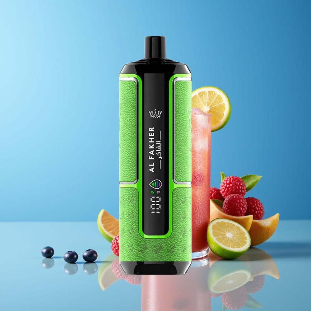 Al Fakher Crown Bar 15K Hipermax Desechable Vape Kit Azul Frambuesa Limonada
