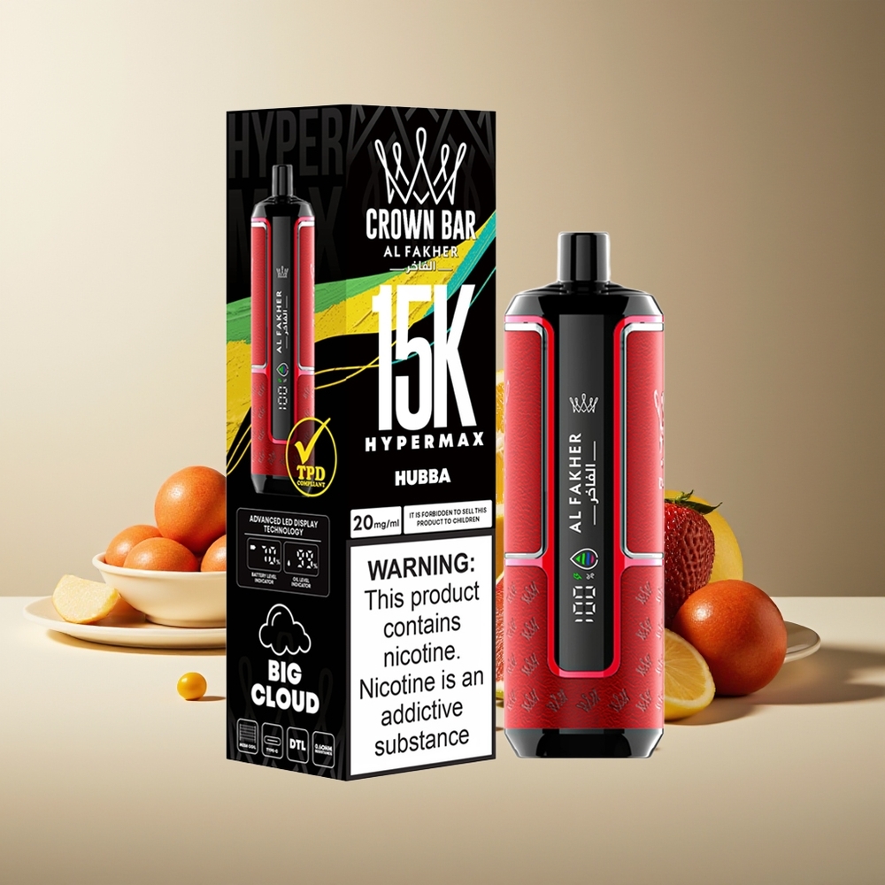 Al Fakher Crown Bar 15K Hipermax Desechable Vape Kit Hubba