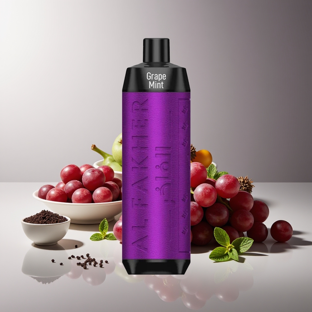 Al Fakher Crown Bar 8000 Cristal Desechable Vape Uva Menta