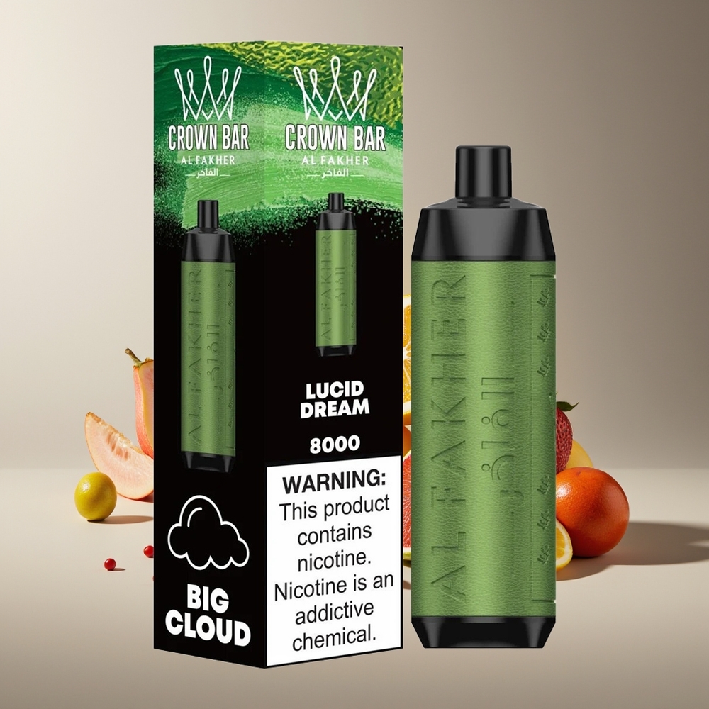 Al Fakher Crown Bar 8000 Cristal Vape Desechable Sueño Lúcido