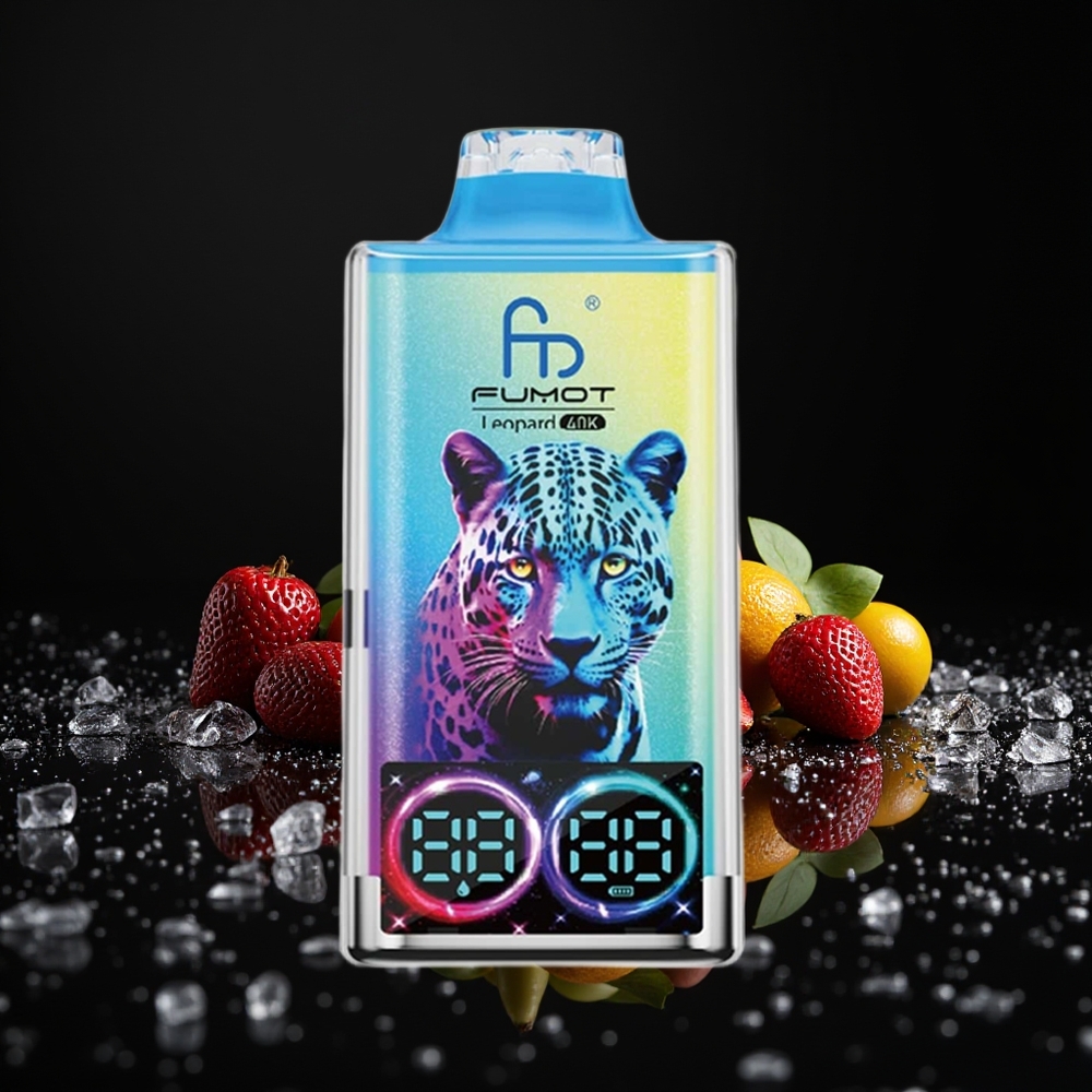 Fumot Leopardo 40K Puffs 5% Nicotina Dual Mesh 700mAh Tipo-C Dragón Negro Hielo