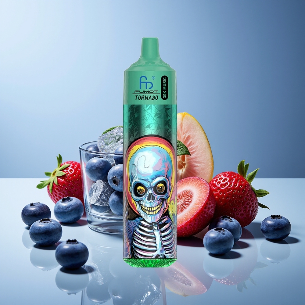 Fumot RandM Tornado 30000 Bocados 30mL 5% 1.0 Ohm Arándano Hielo