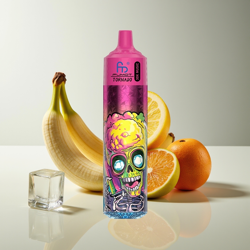 Fumot RandM Tornado 30000 Bocados 30mL 5% 1.0 Ohm Banana Hielo