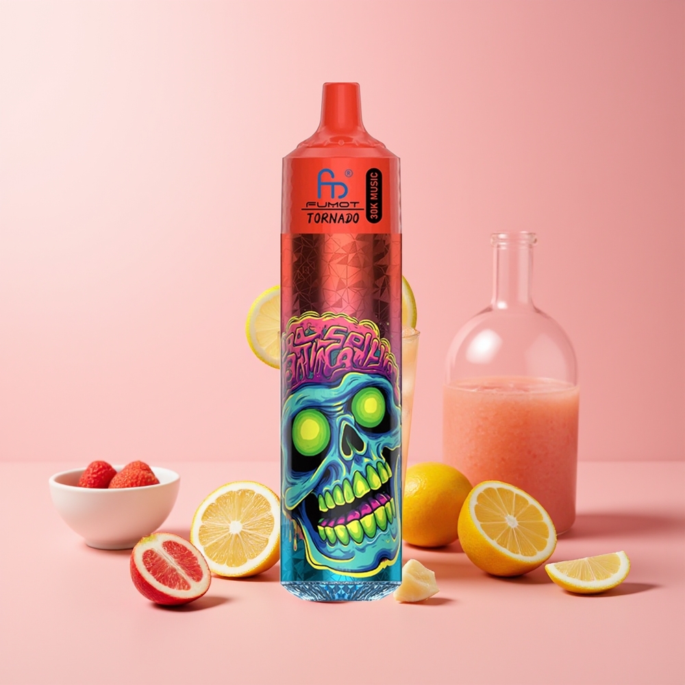Fumot RandM Tornado 30000 Chupadas 30mL 5% 1.0 Ohm LED Rosa Limonada