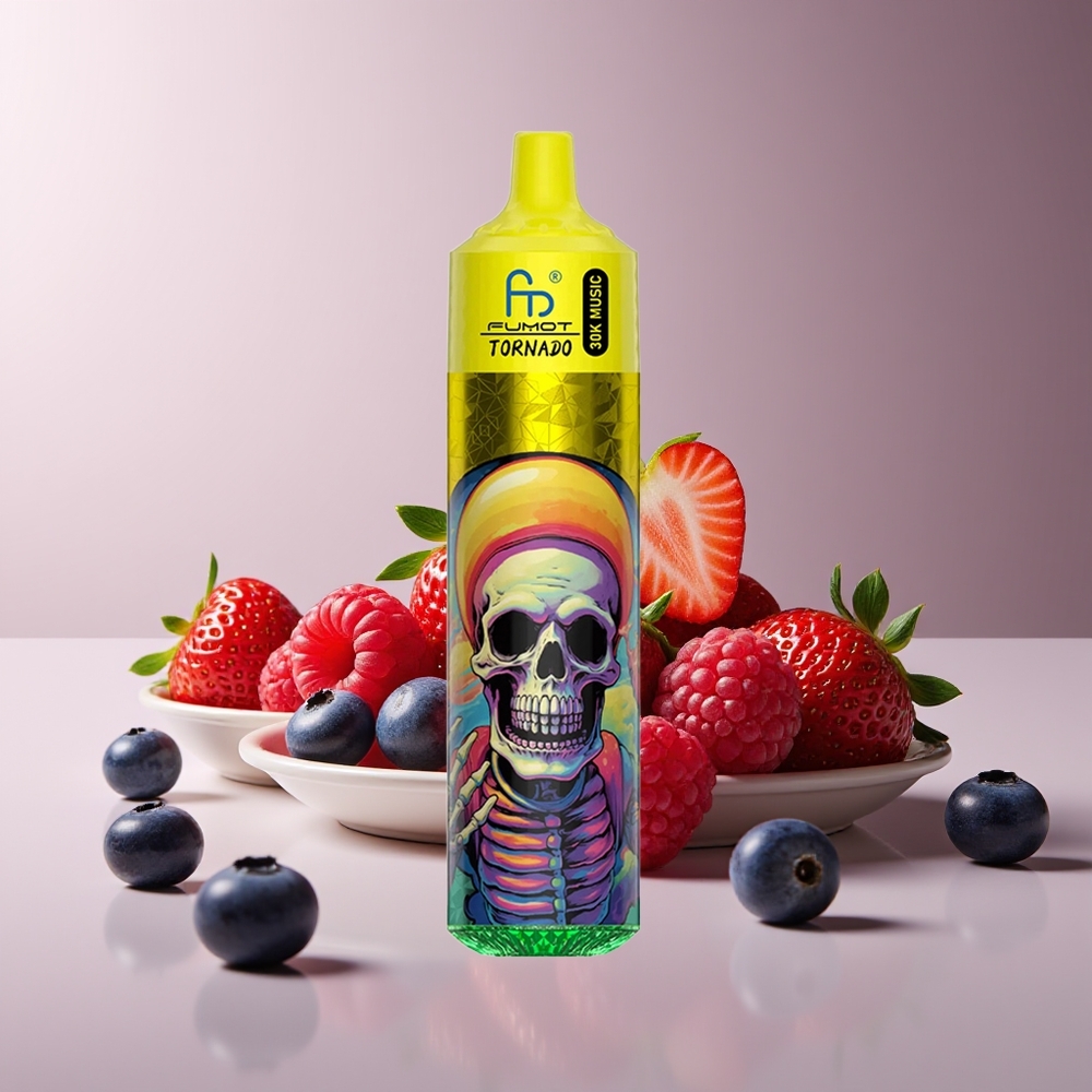 Fumot RandM Tornado 30000 Chupadas 30mL 5% Malla 1.0 Ohm Fresa Arándano Frambuesa