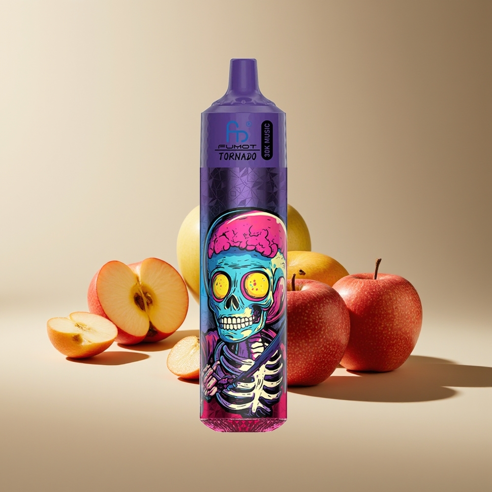 Fumot RandM Tornado 30000 Chupadas Triple Manzana con 30mL y Pantalla LED