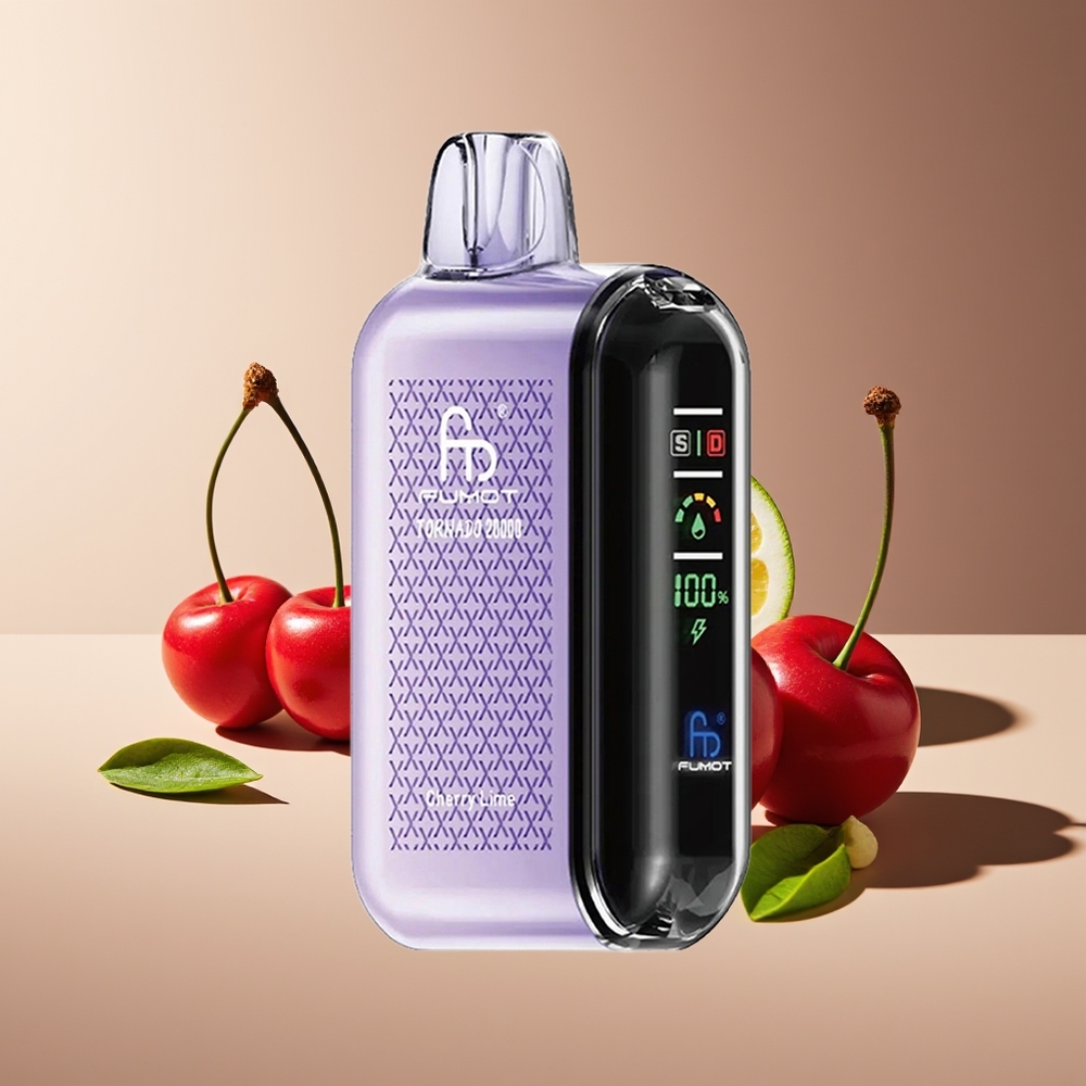 Fumot Tornado 20000 Bocados Dual Malla 20ml Batería Recargable Cereza Lima