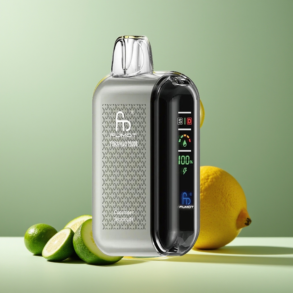 Fumot Tornado 20000 Caladas Dual Malla 20ml Batería Recargable Pepino Limonada