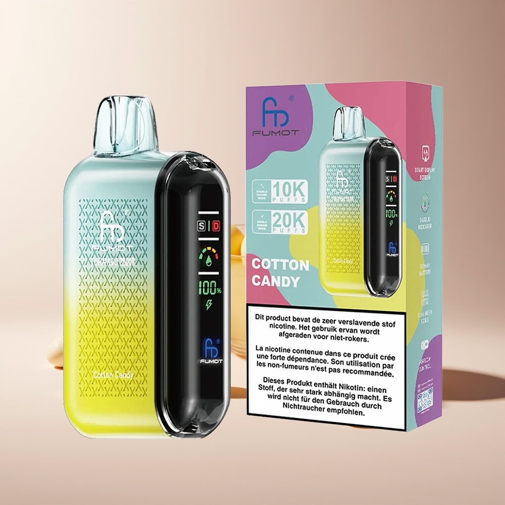 Fumot Tornado 20000 Puffs Dual Malla 20ml Algodón de Azúcar