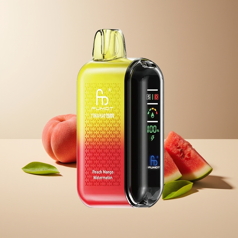 Fumot Tornado 20000 Puffs Dual Mesh 20ml Melocotón Mango Sandía