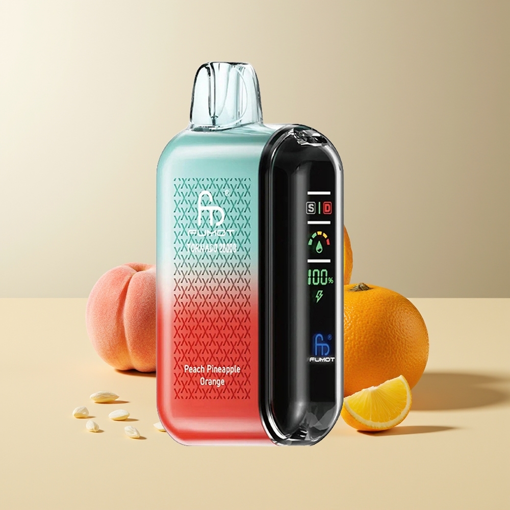 Fumot Tornado 20000 Puffs Dual Mesh 20ml Melocotón Piña Naranja
