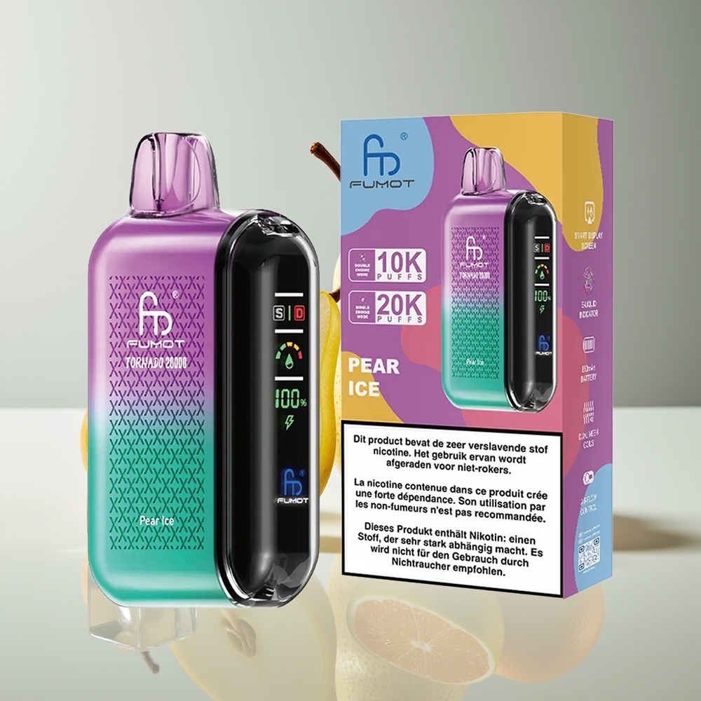 Fumot Tornado 20000 Puffs Dual Mesh 20ml Pera Hielo