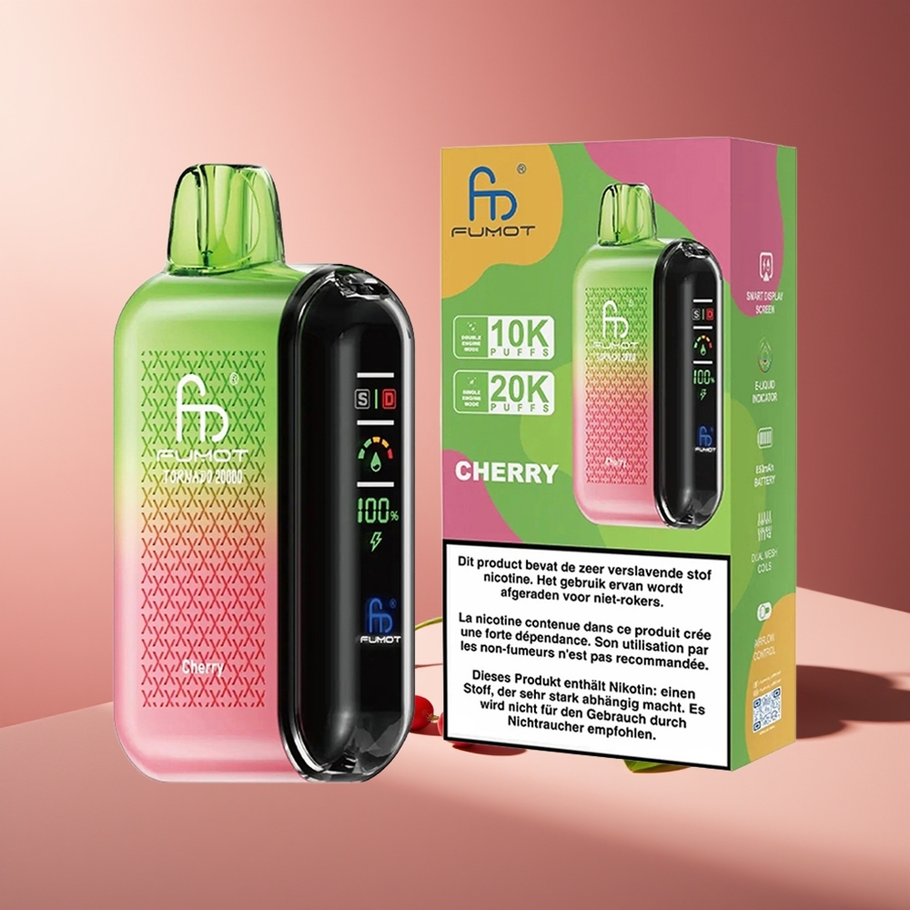 Fumot Tornado 20000 Puffs Dual Mesh Cereza